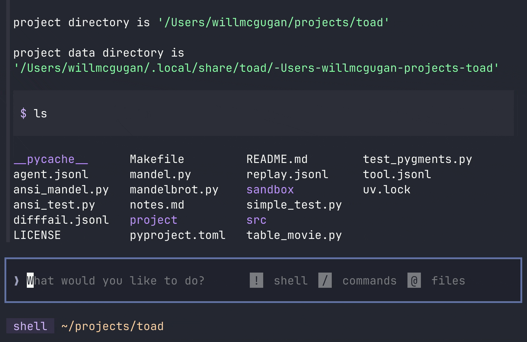 Toad auto complete paths