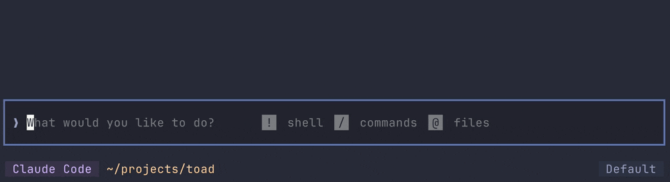 Toad prompt