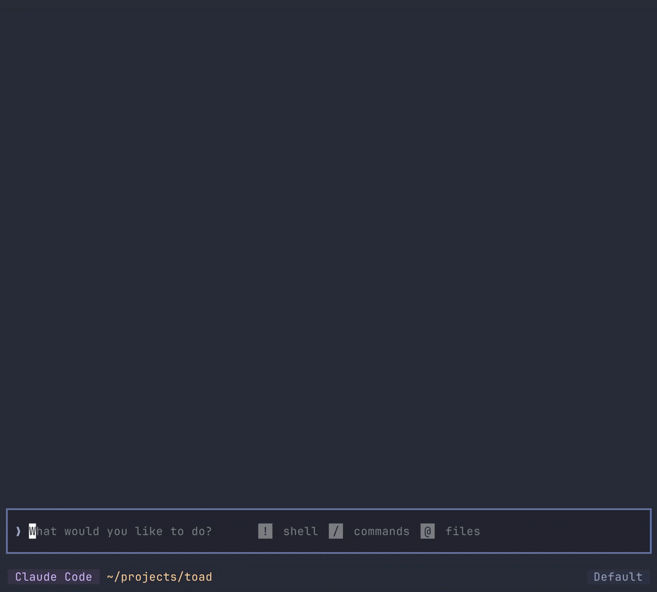 Toad Markdown streaming